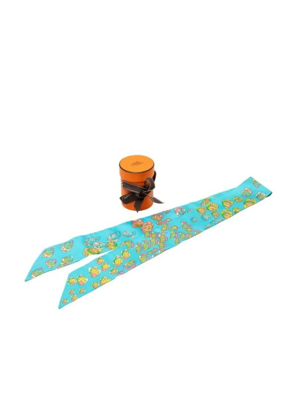 Hermes Twilly Rencontre Oceane Atlantic Encounters Scarf Blue Multicolor Silk